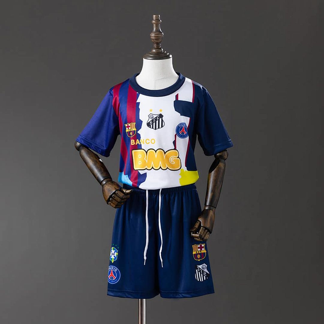 Neymar jr 25_26 Commemorative kids kit Jersey SIZE 16-28