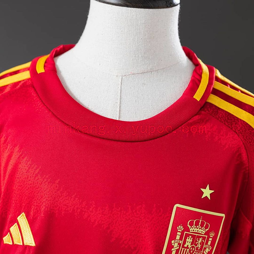Spain 2024 Home Full kids kit Jersey SIZE 16-28 7