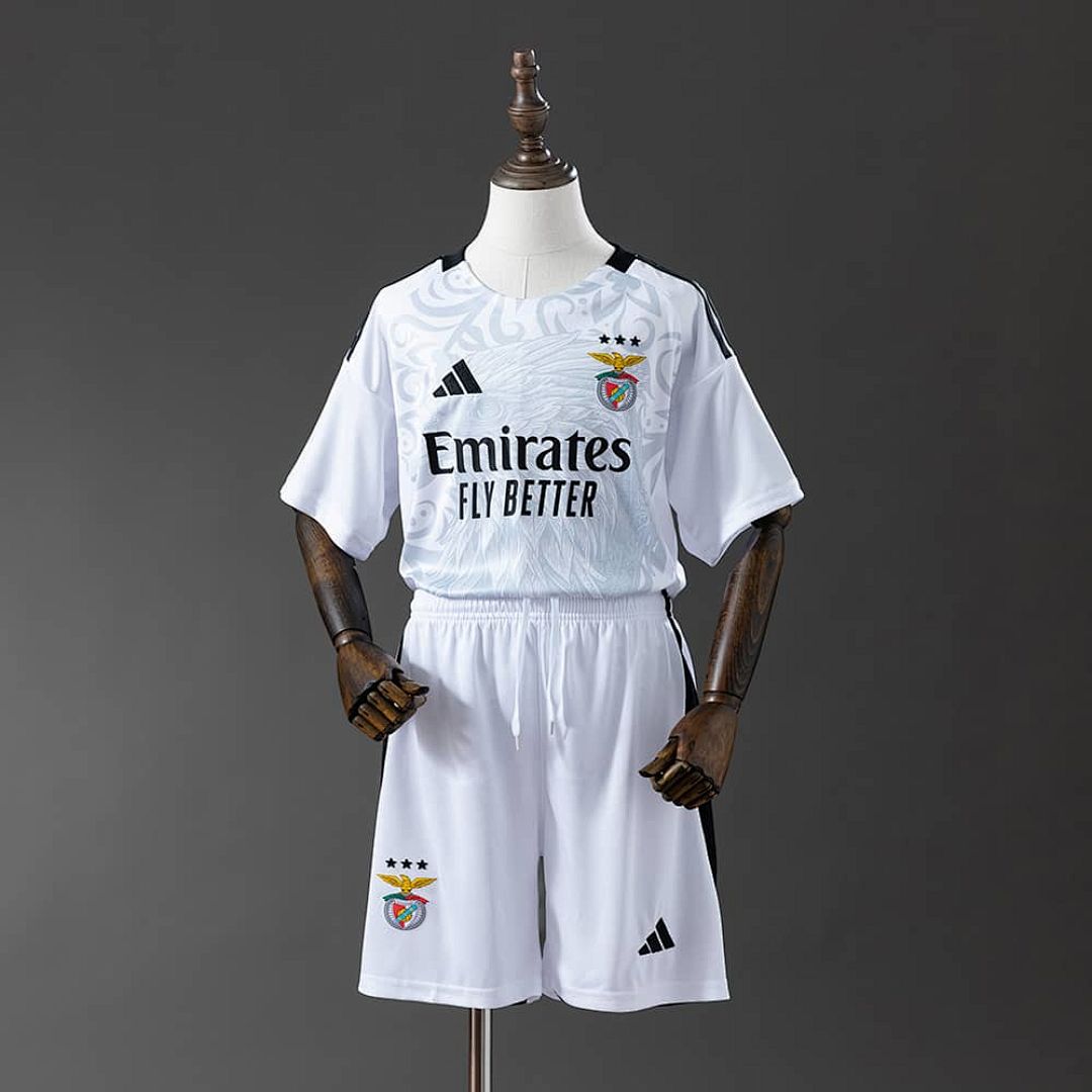 Benfica 25_26 infantil kit blanco entrenamiento camiseta Size:16-28