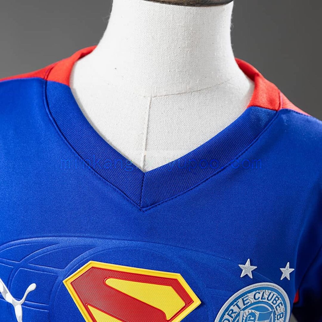Bahia 25_26 Kids kit Superman Edition - Blue &amp; Red Jersey SIZE：16-28 6