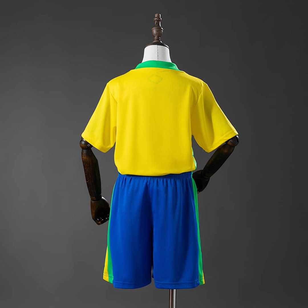Brazil 2025 Home Kids Kit Jersey SIZE_16-28 2
