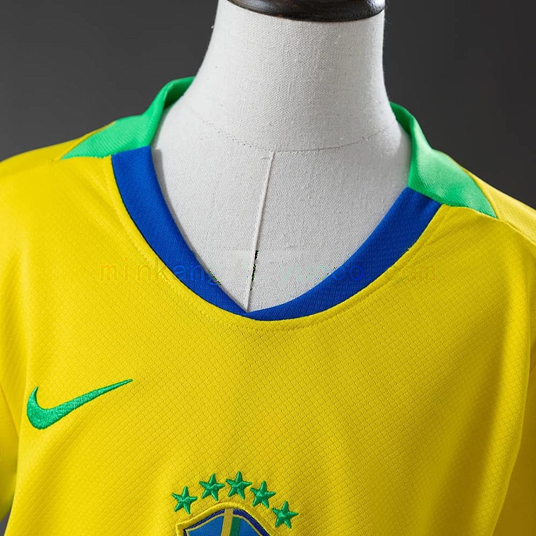 Brazil 2025 Home Kids Kit Jersey SIZE_16-28 8