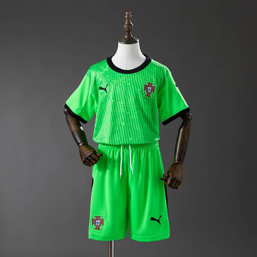 Portugal 2026 Fluorescent Green Kids Kit Jersey SIZE 16-28