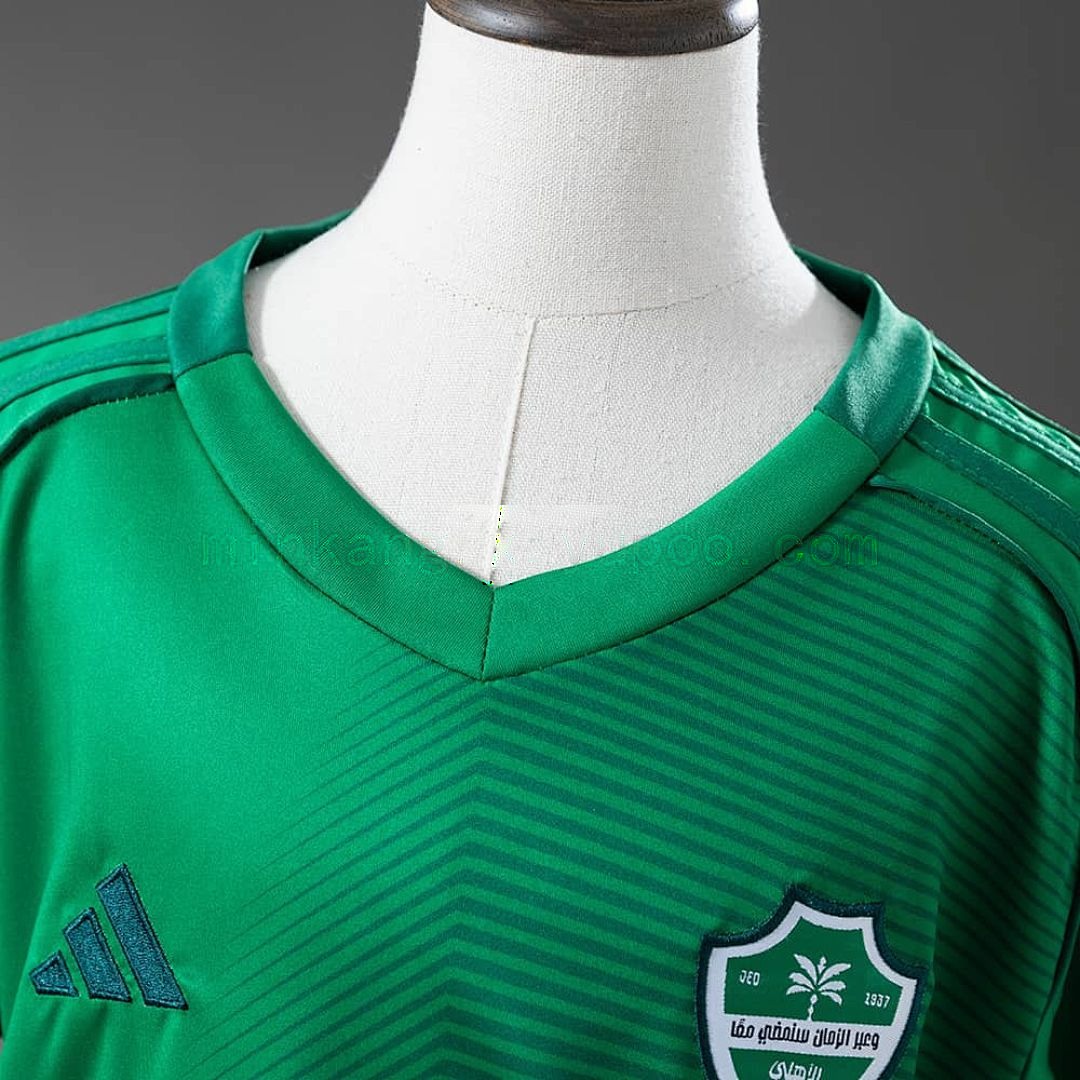 Al-Ahli Saudi 25_26 Green Kids Kit Jersey Size 16-28 9