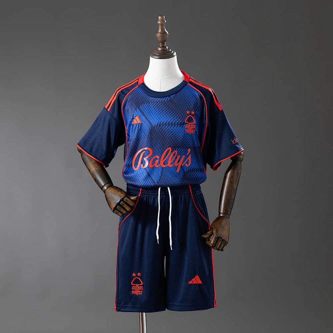 Nottingham Forest 25_26 Third Away Kids Kit Jersey Size 16-28