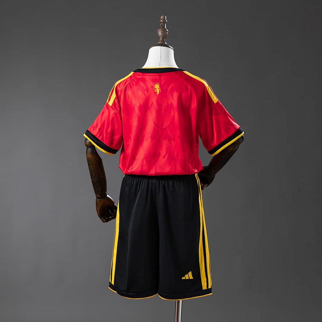 Belgium 2026 Home Kids Kit Jersey Size 16-28 10