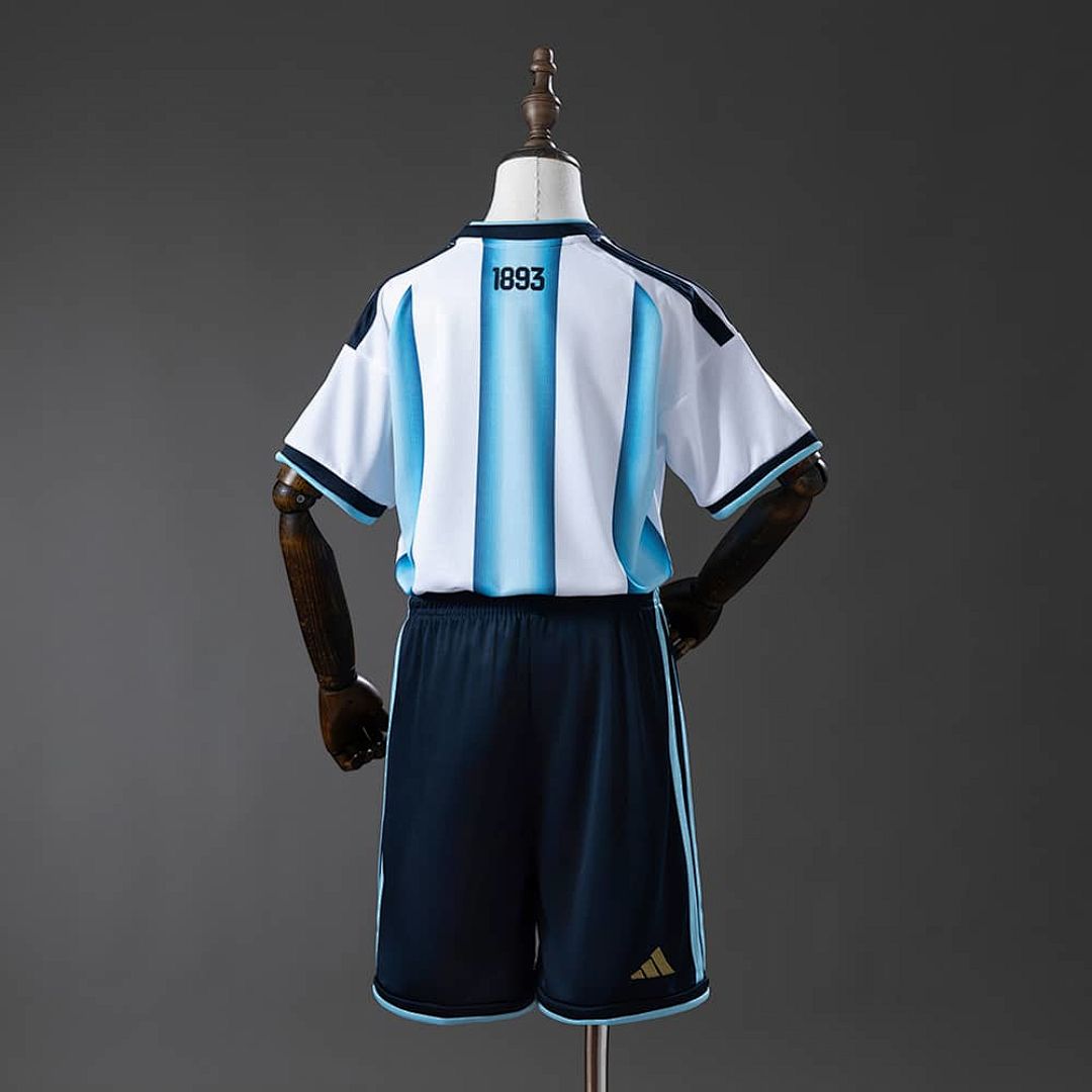 Argentina 2026 Home Kids Kit Jersey Size 16-28 2