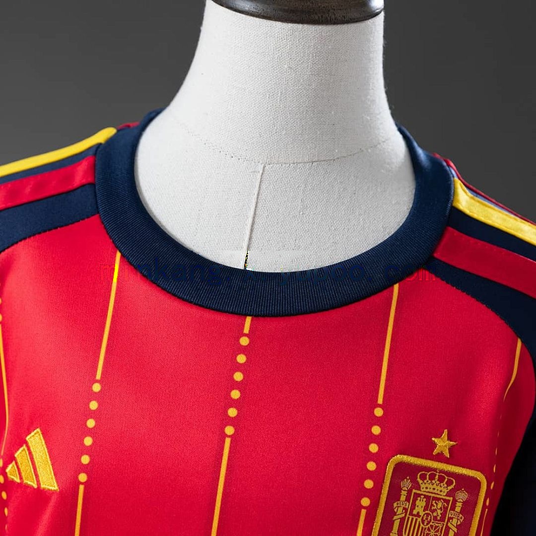 Spain 2026 Home Kids Kit Jersey Size 16-28 8