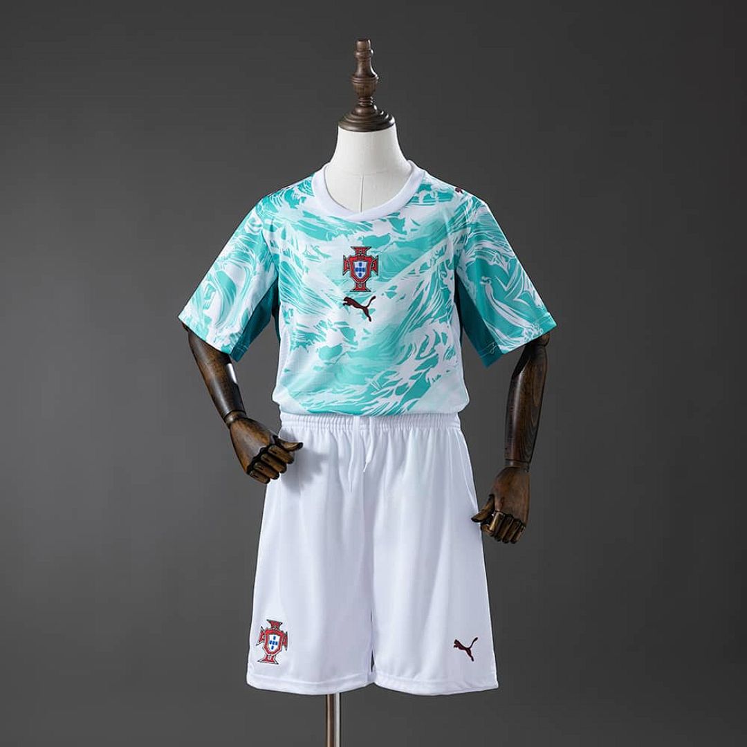 Portugal 2026 visitante infantil kit camisetas SIZE 16-28
