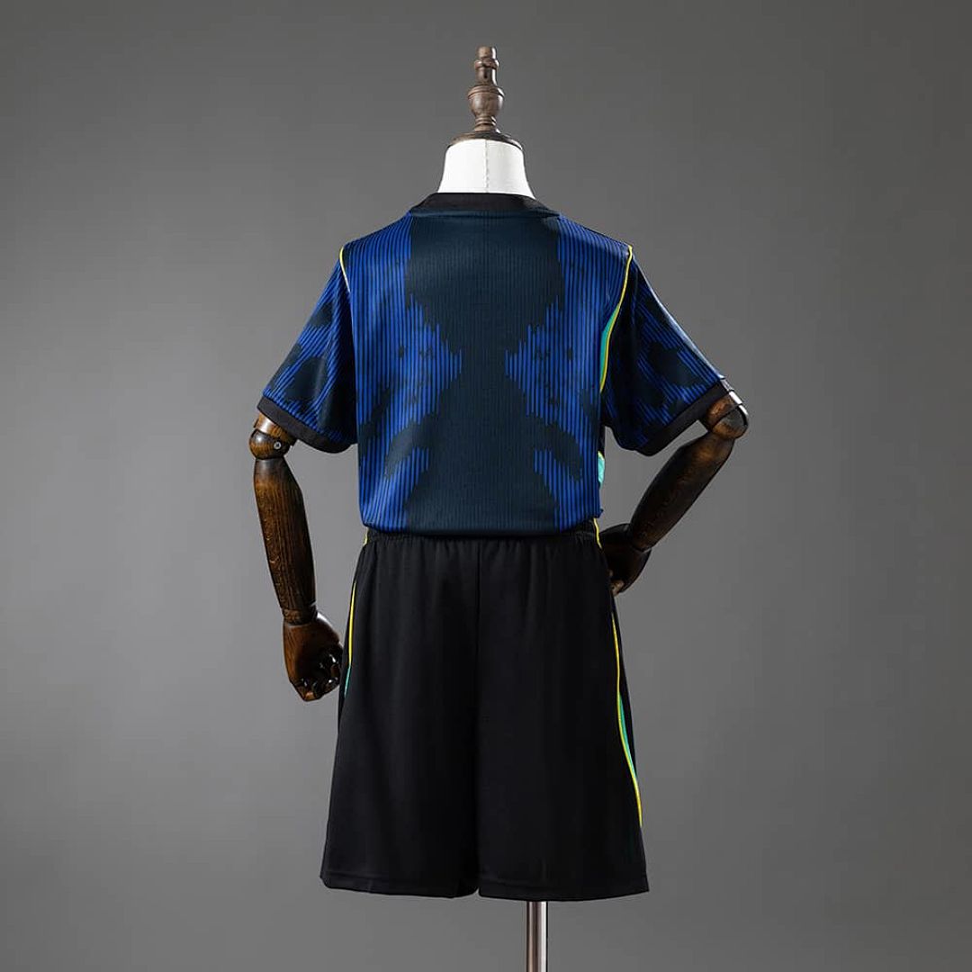 Brazil 2026 Away Kids Kit Jersey Size 16-28 2