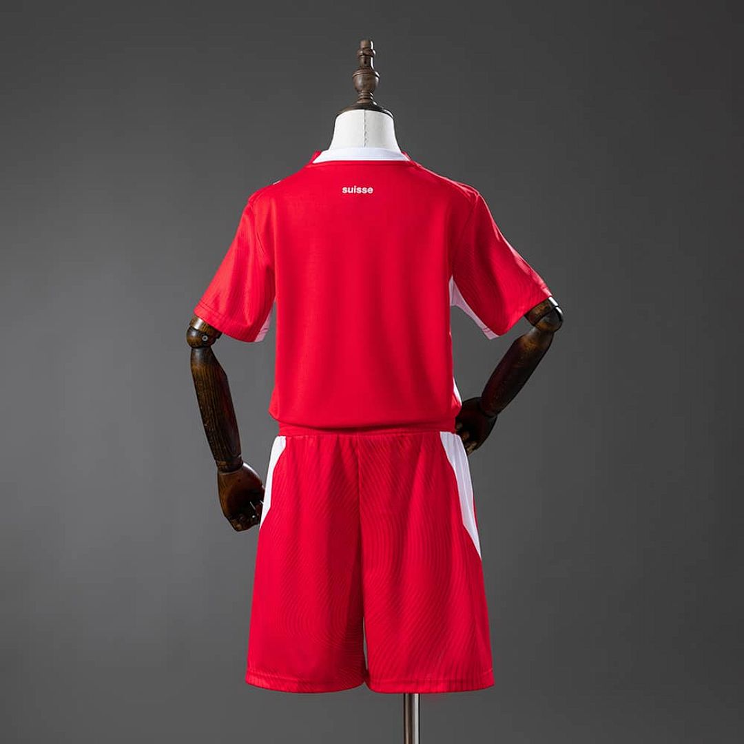 Switzerland 2026 Home Kids Kit Jersey Size 16-28 2