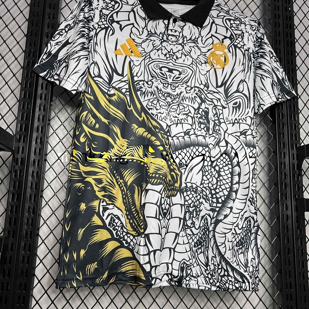 2024 Real Madrid Golden Dragon Special Edition Kit Soccer Uniform 3