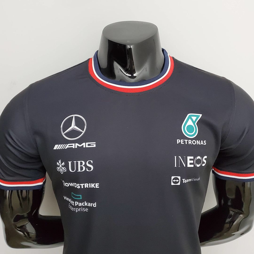 F1 Formula One 2022 Mercedes Black S-5XL 4