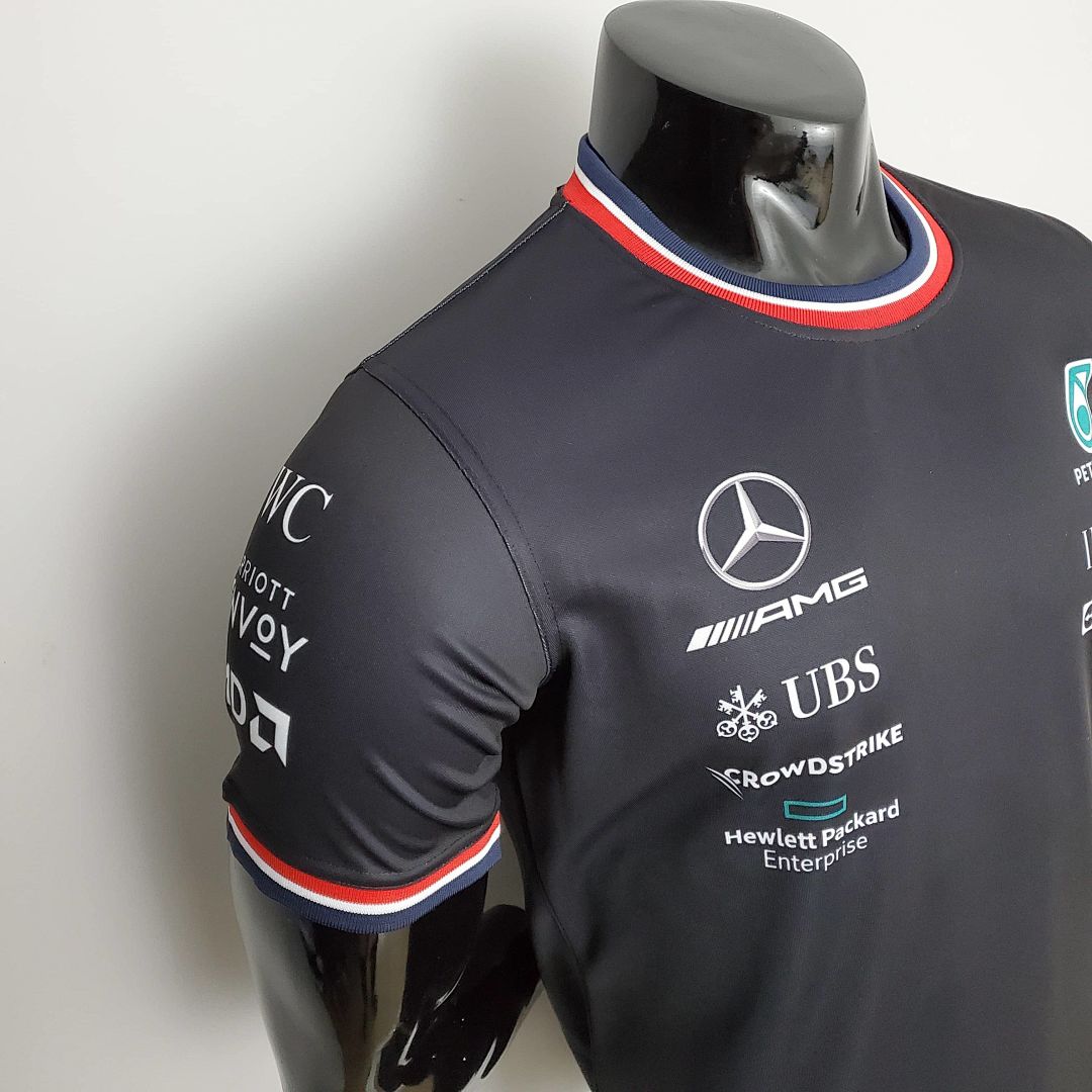 F1 Formula One 2022 Mercedes Black S-5XL 8