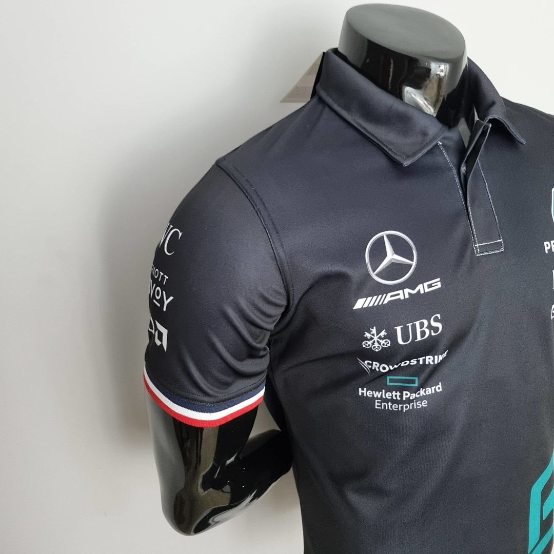 2022 F1 Formula One; Mercedes Benz #63 Polo Black s-5xl 3