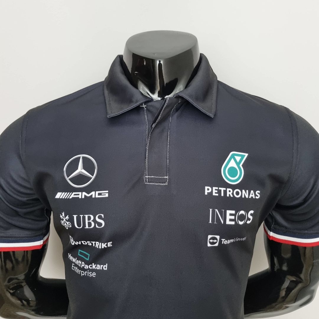 2022 F1 Formula One; Mercedes Benz #63 Polo Black s-5xl 6