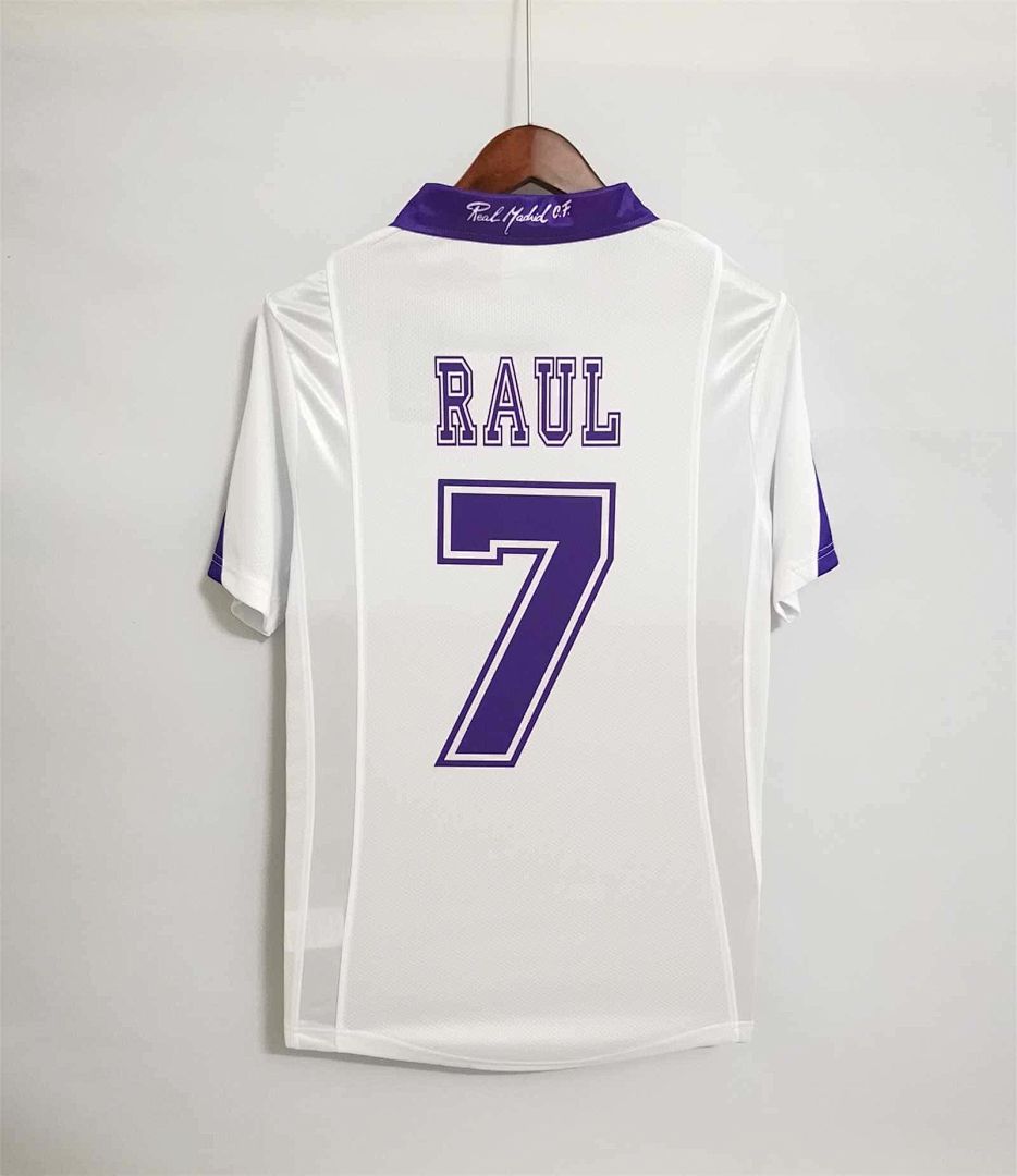 97-98 Real Madrid home champions league white champions 11
