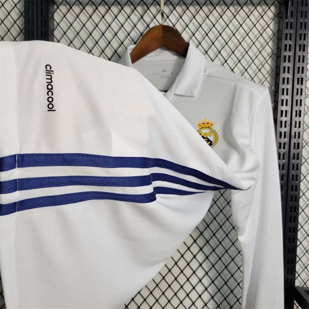 16-17 Retro Real Madrid home Long Sleeve Size S-XXL Soccer Jersey 3