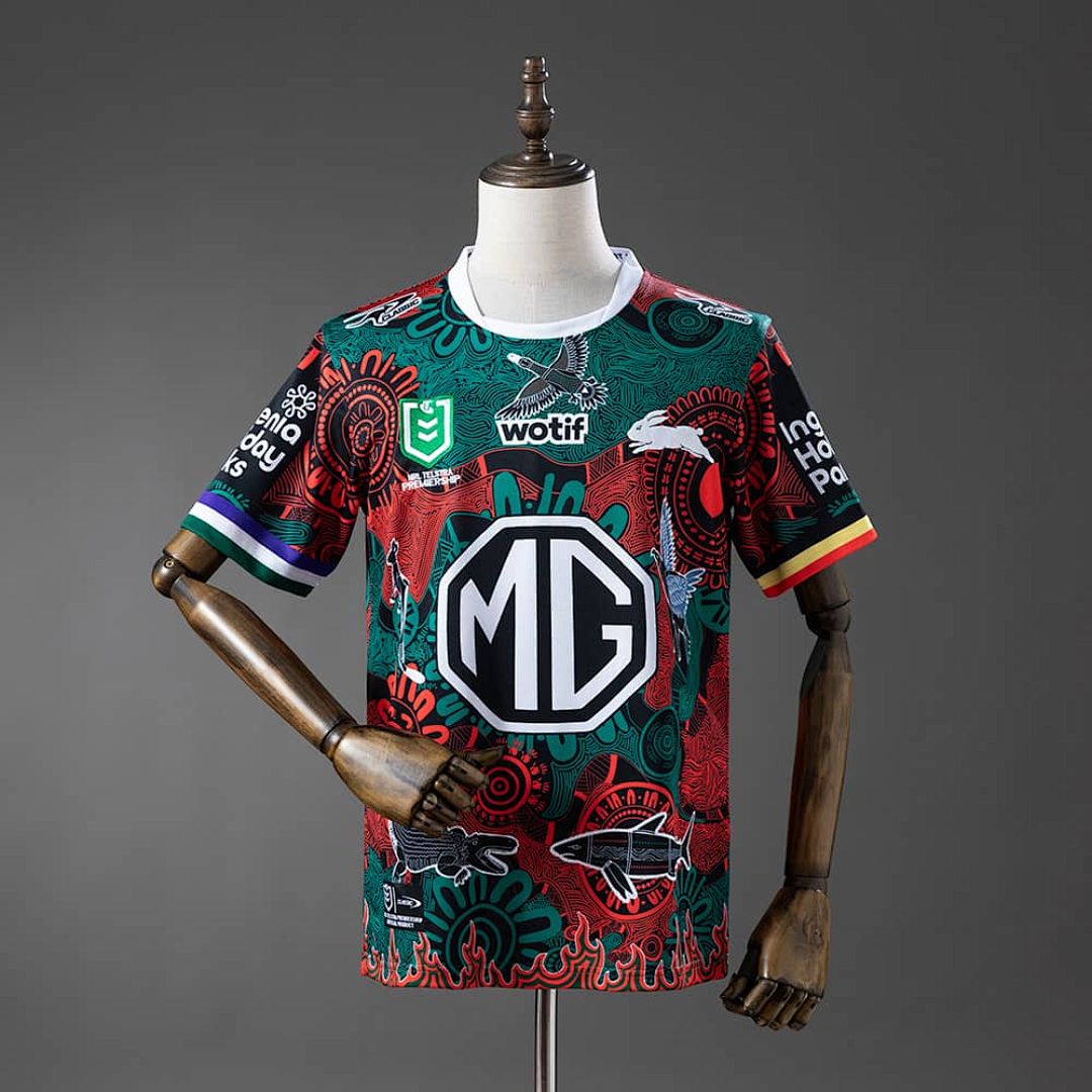 NRL South Sydney Rabbitohs 2025 Indigenous camiseta S-5XL