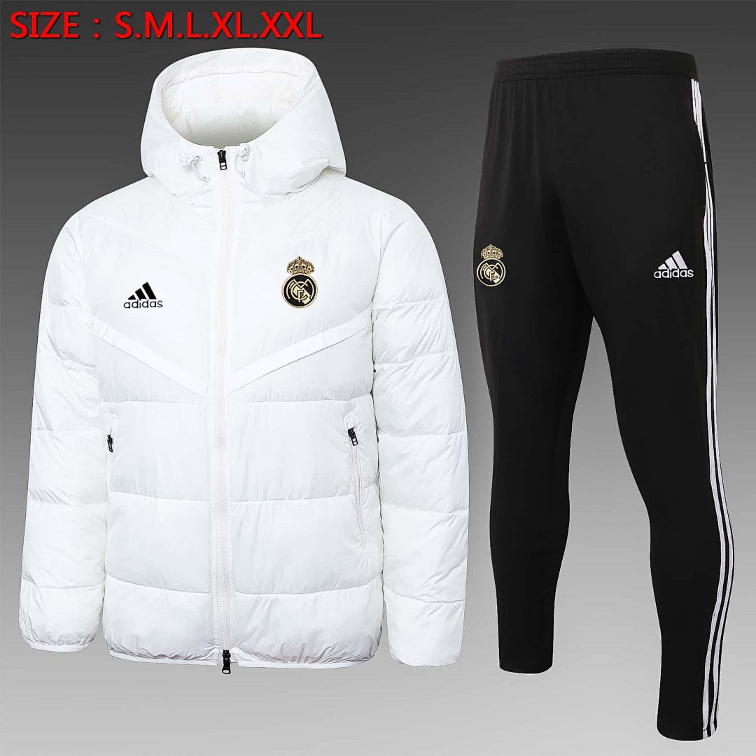 23-24 Real Madrid white cotton coat jacket tracksuit size S-2XL