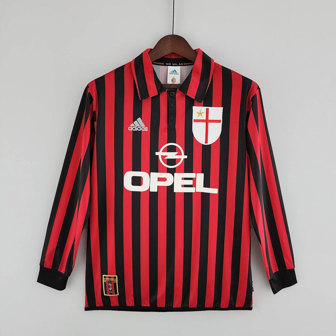 Retro Long Sleeve 99_00 AC Milan home S-XXL