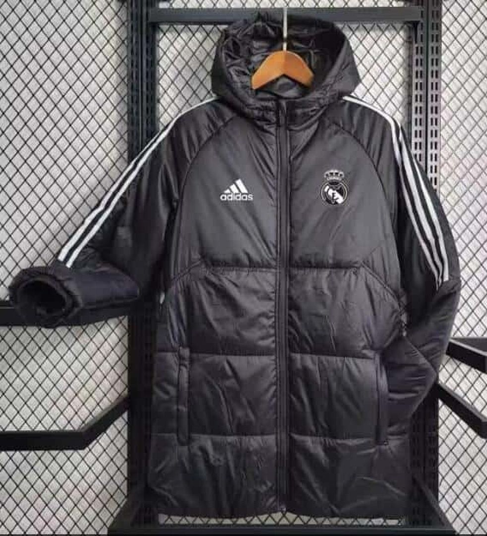23-24 Real Madrid black cotton coat size S-2XL