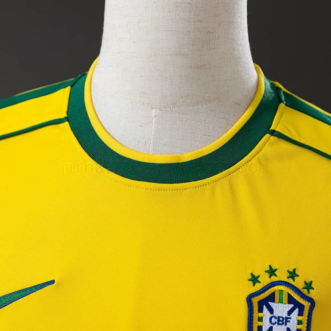 Retro Long Sleeve Brazil 1998 Home S-XXL 7