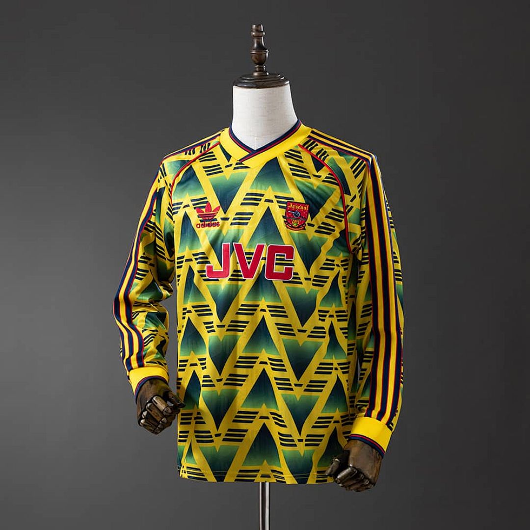 Retro Long Sleeve Arsenal 91_93 Away S-XXL