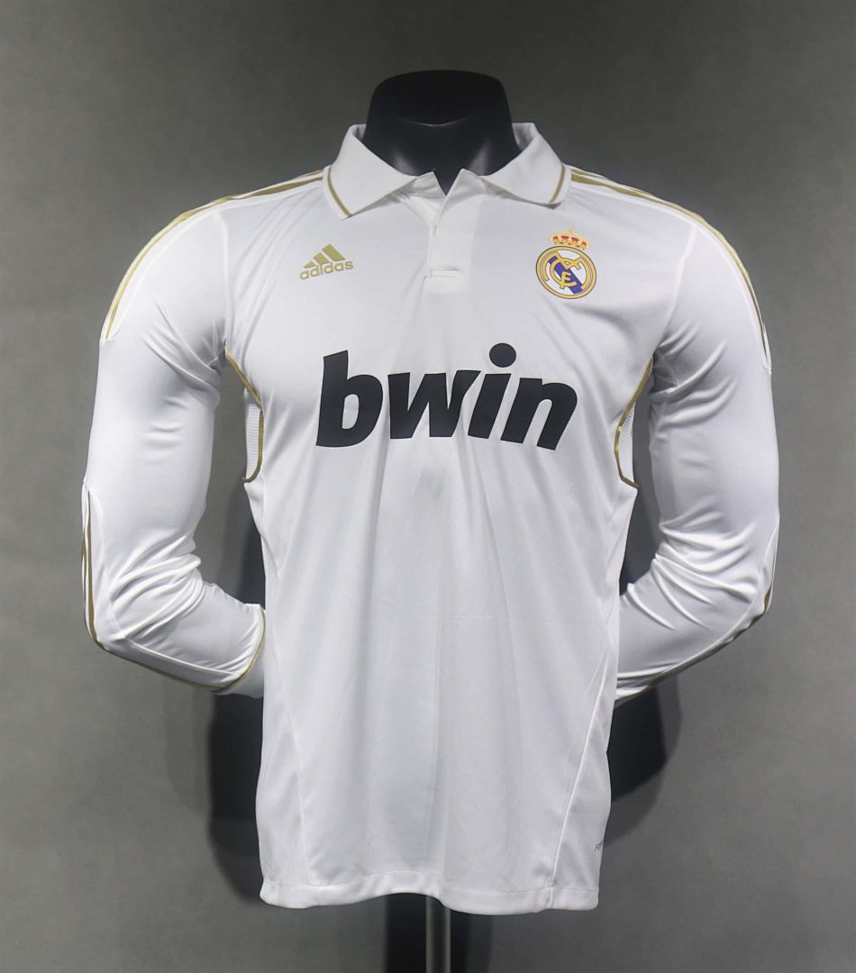 2011-12 Retro Real Madrid Home Kit Player Long Sleeves