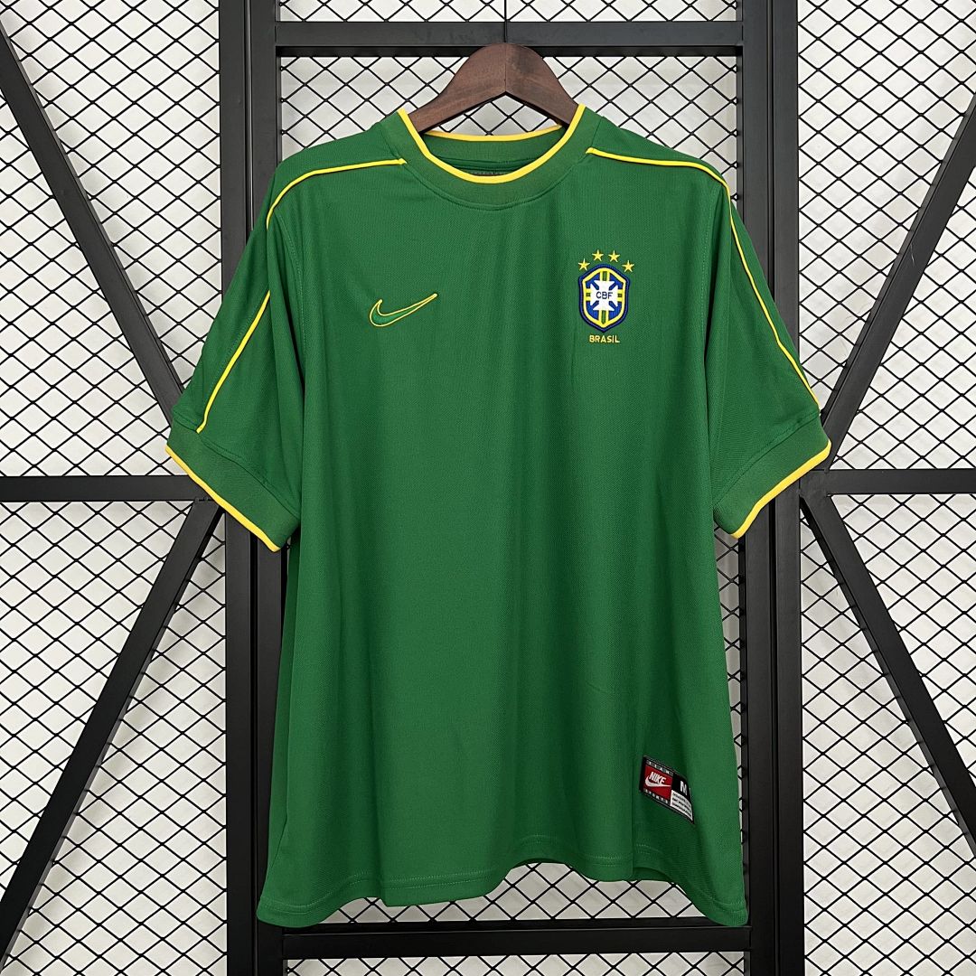 Retro Brazil 1998 Goalkeeper Green S-XXL