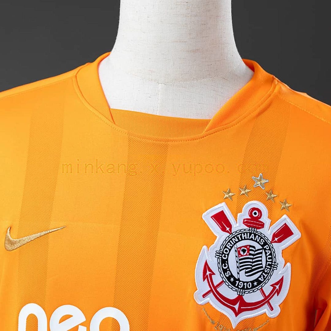 Corinthians 2010 Orange Retro Jersey S-XXL 6