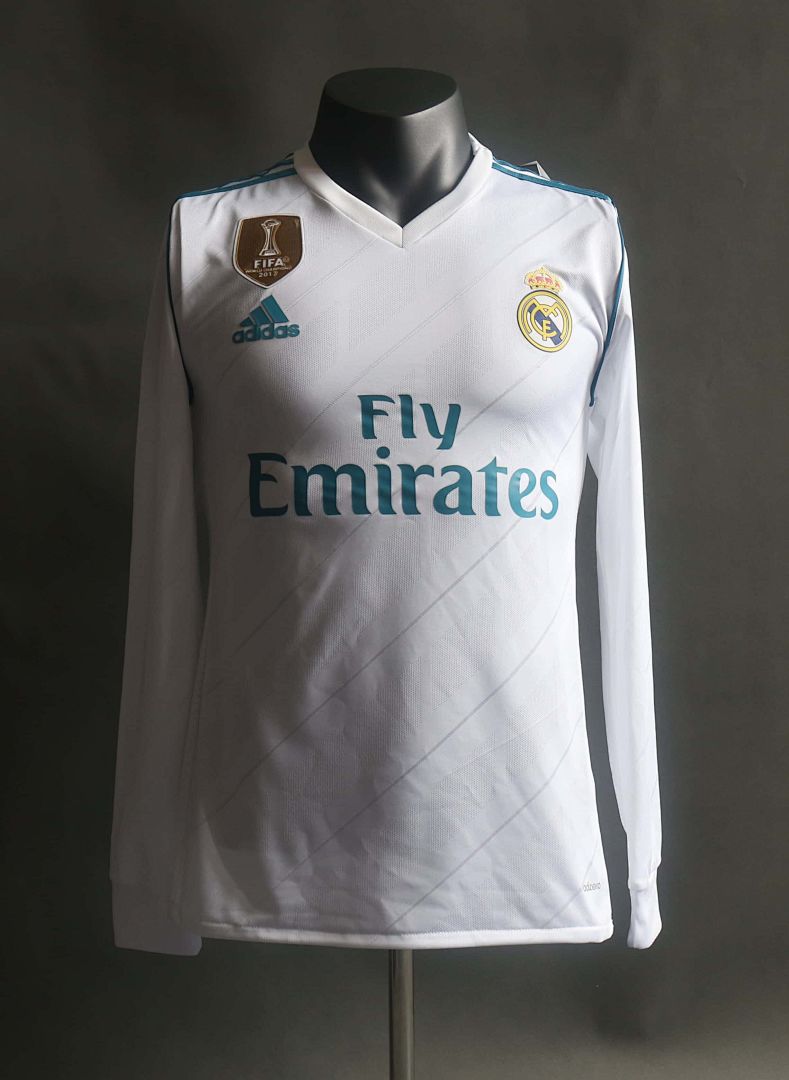 2017-18 Retro Real Madrid Home Kit Player Long Sleeves 6