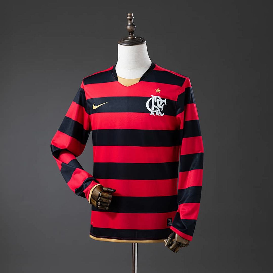 Flamengo 08_09 Home Long Sleeve Retro Jersey S-XXL