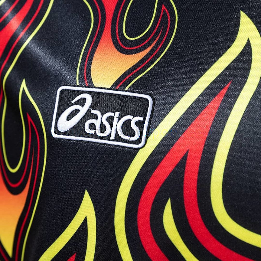 Japan 1998 Goalkeeper Black Fireworks Long Sleeve Retro Jersey S-XXL 3