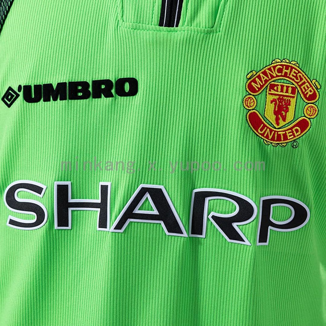 M-U 1998_99 Goalkeeper - Green Long Sleeve Retro Jersey S-XXL 5