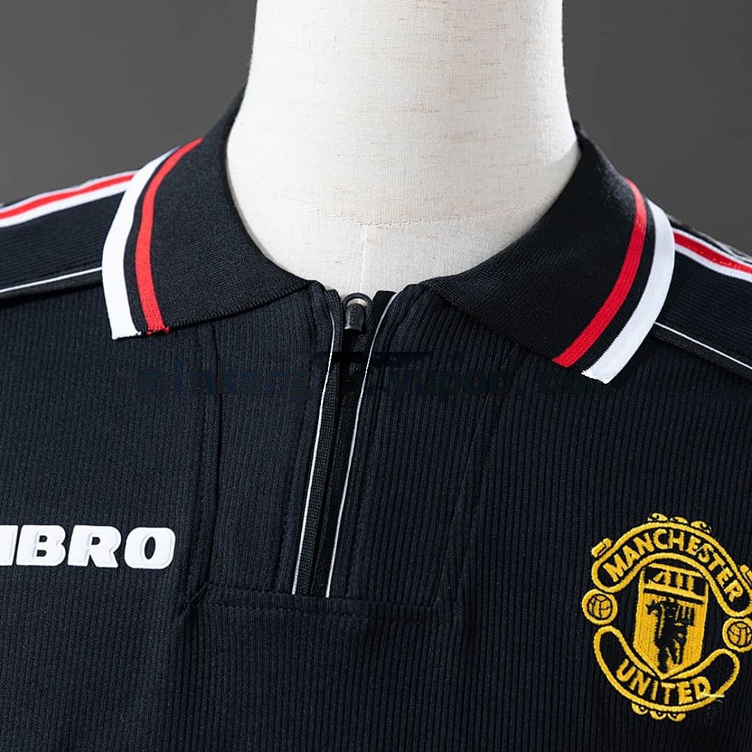 M-U 1998_99 Black Long Sleeve Retro Jersey S-XXL 6