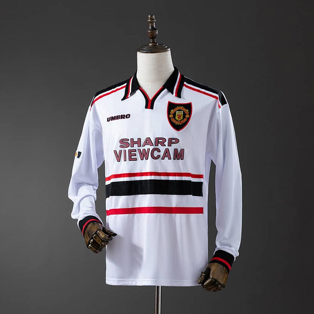 M-U 1998_99 Away Long Sleeve Retro Jersey S-XXL