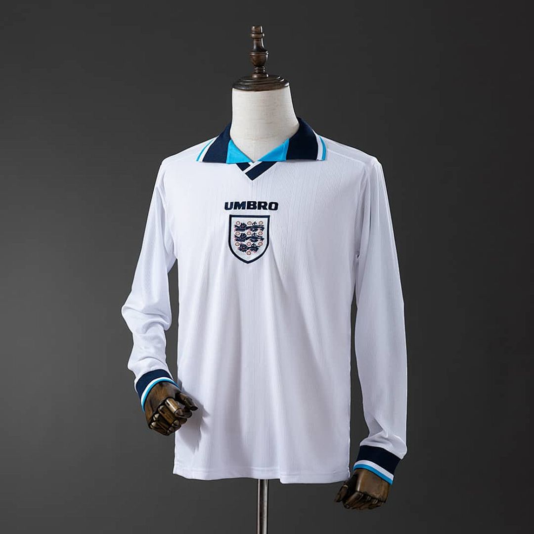England 1996 Home Long Sleeve Retro Jersey S-XXL