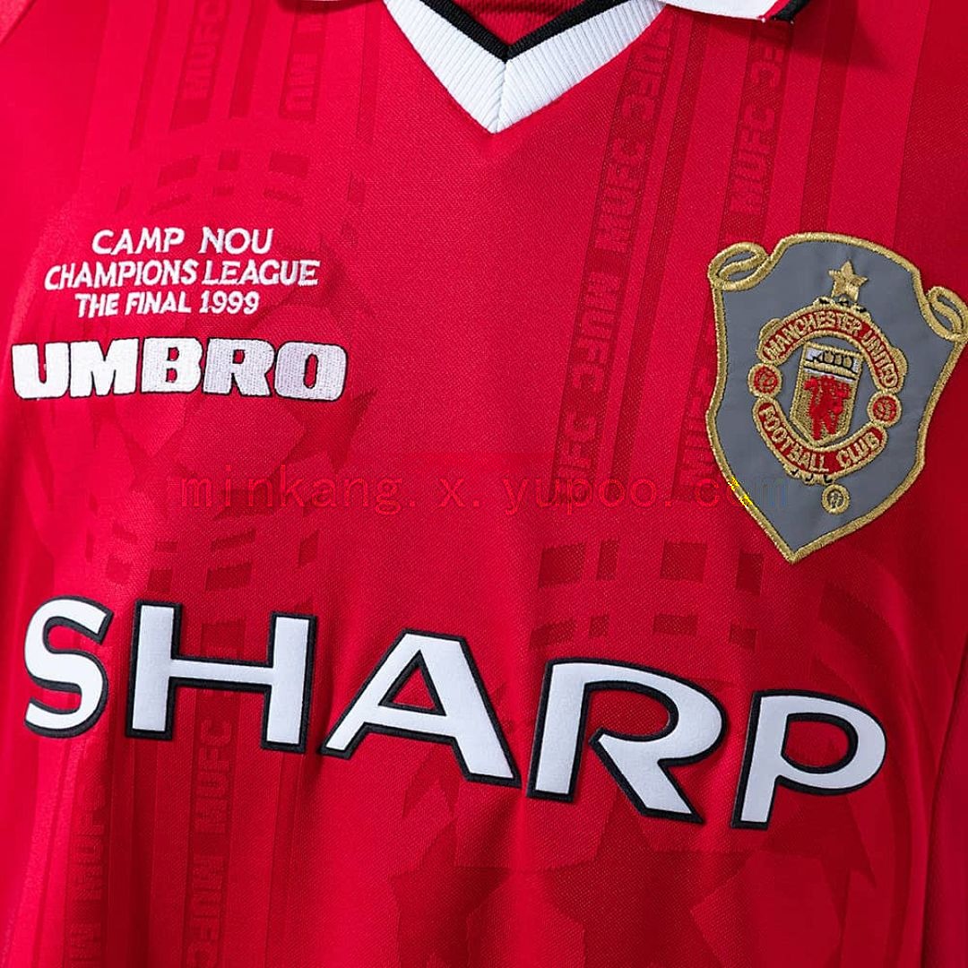 M-U 1999_00 Home Long Sleeve Retro Jersey S-XXL 6