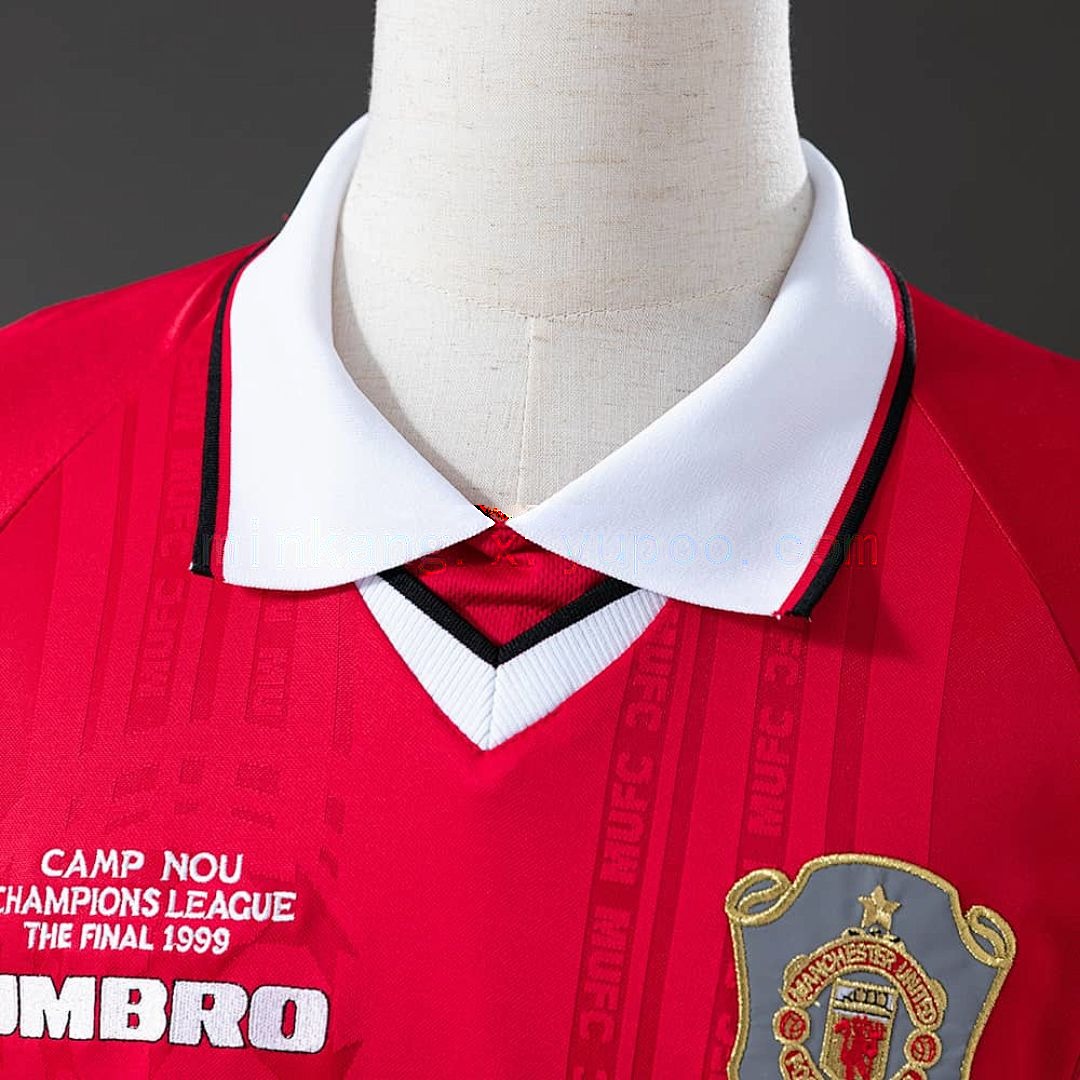 M-U 1999_00 Home Long Sleeve Retro Jersey S-XXL 7