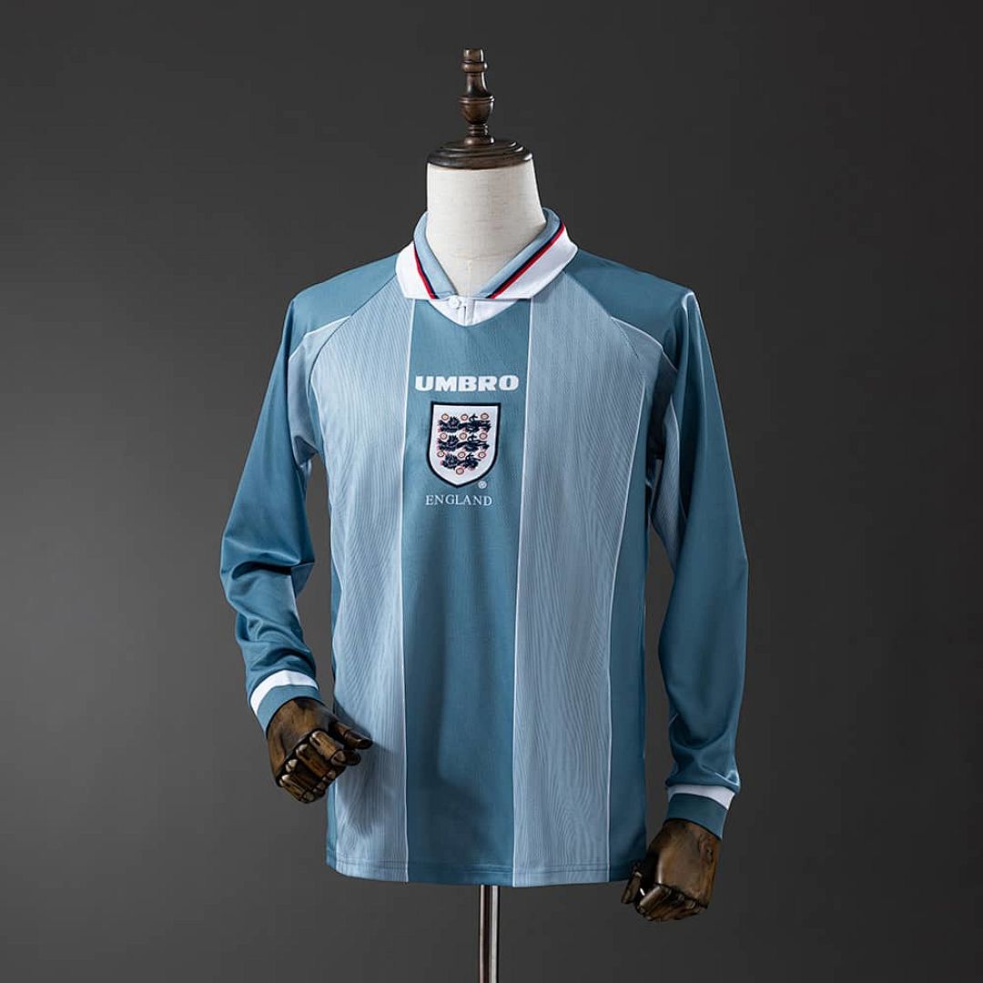 England 1996 Away Long Sleeve Retro Jersey S-XXL
