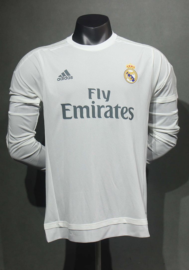 2015-16 Retro Real Madrid Home Kit Player Long Sleeve