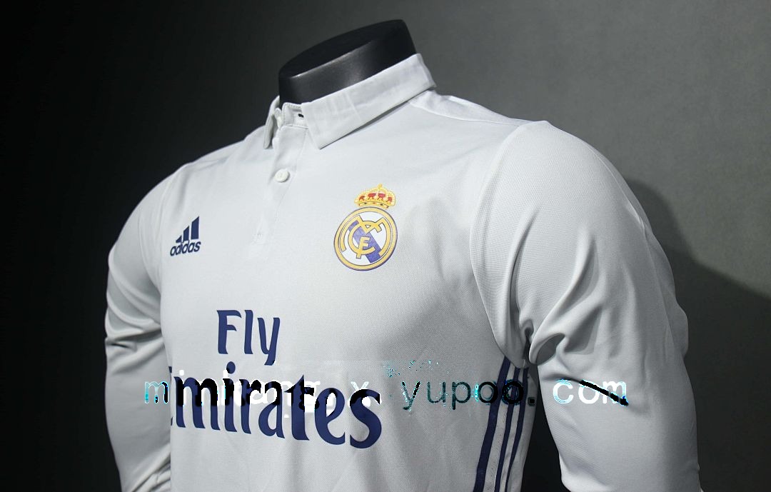 2016-17 Retro Real Madrid Home Kit Player Long Sleeve 8