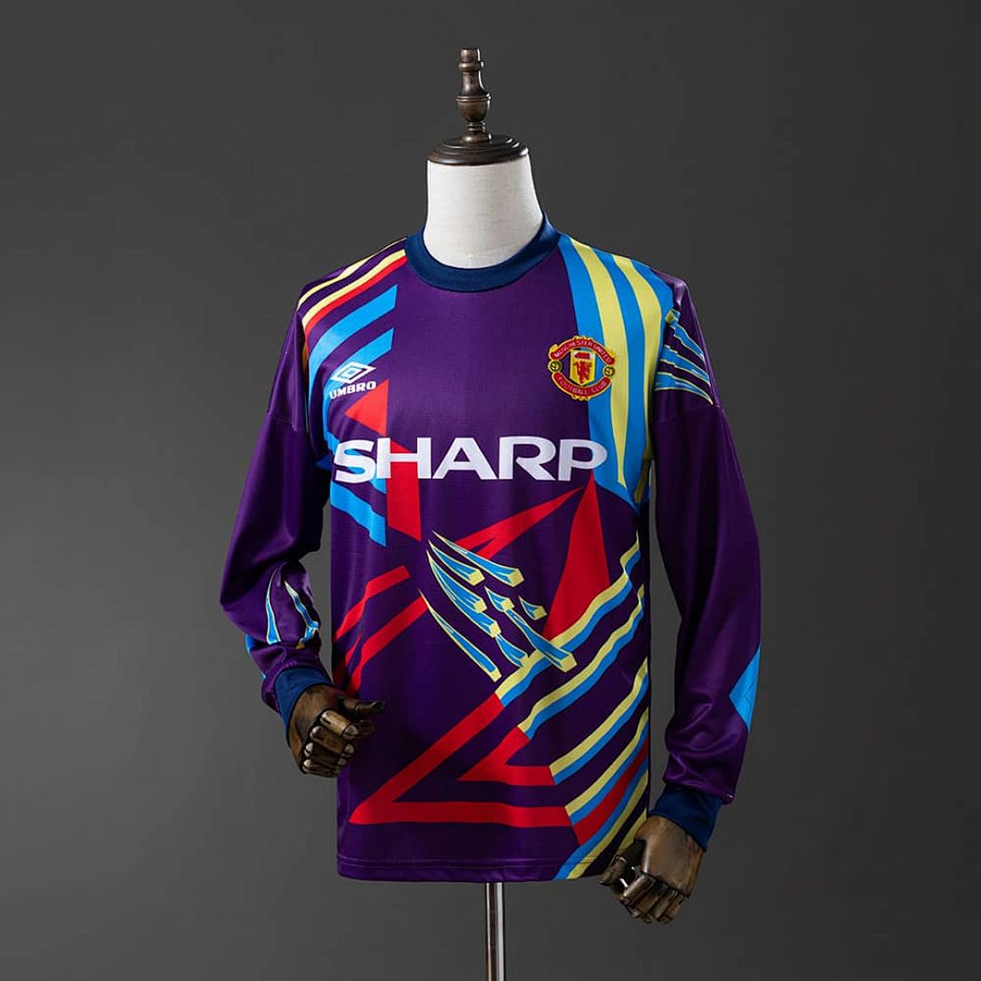 M-U 92_94 Goalkeeper Long Sleeve Retro Jersey S-XXL