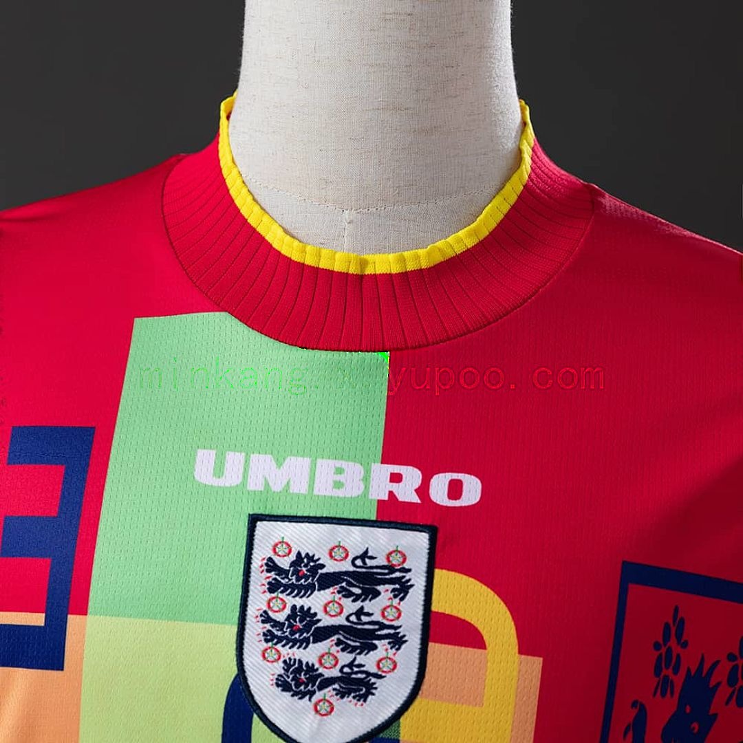 England 1996 Goalkeeper Long Sleeve Retro Jersey S-XXL 5
