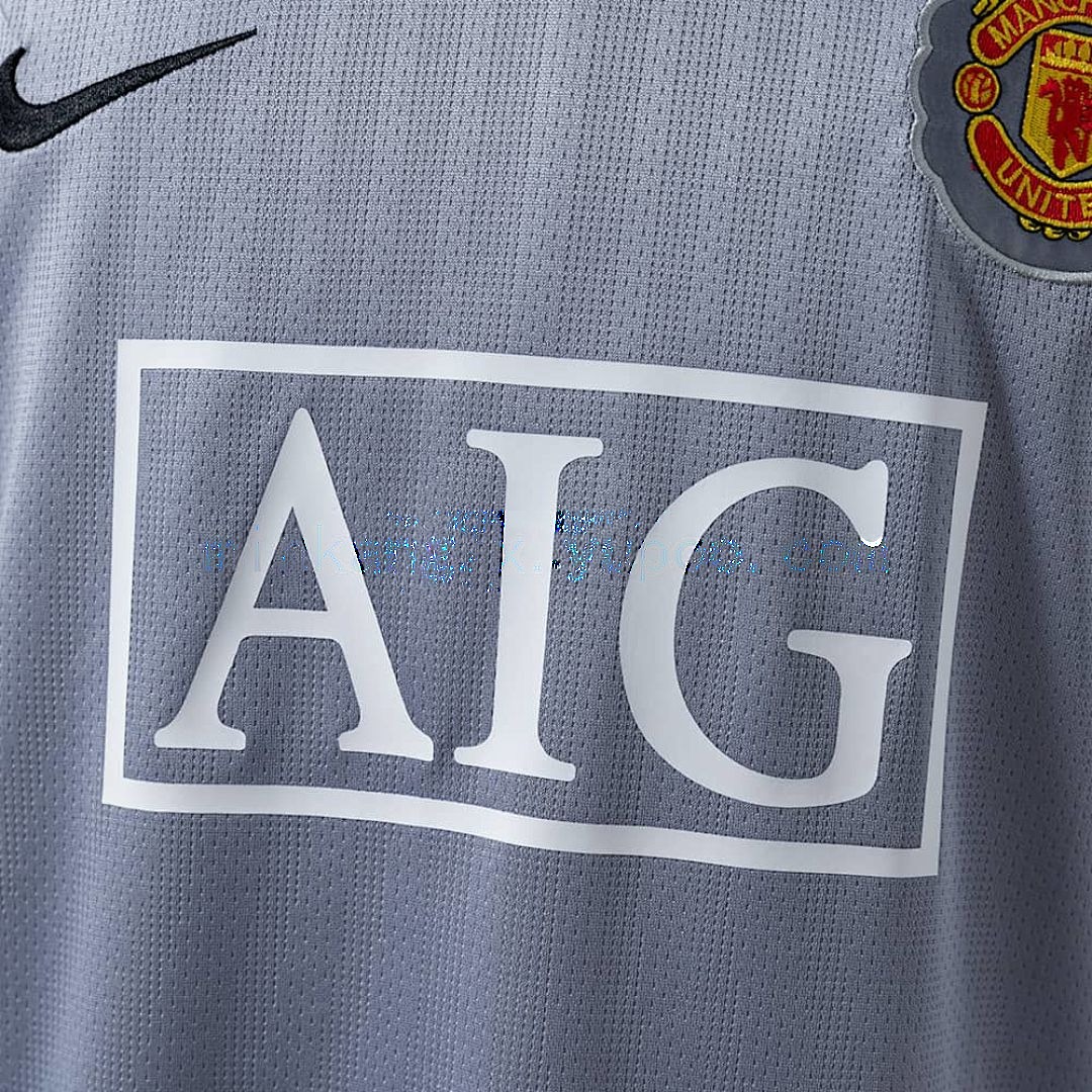 M-U 2007 Goalkeeper Grey Long Sleeve Retro Jersey S-XXL 5