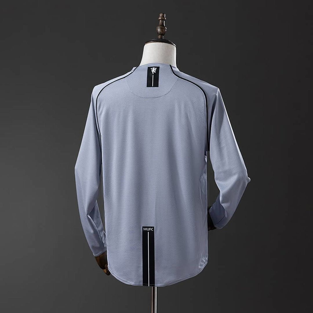 M-U 2007 Goalkeeper Grey Long Sleeve Retro Jersey S-XXL 7