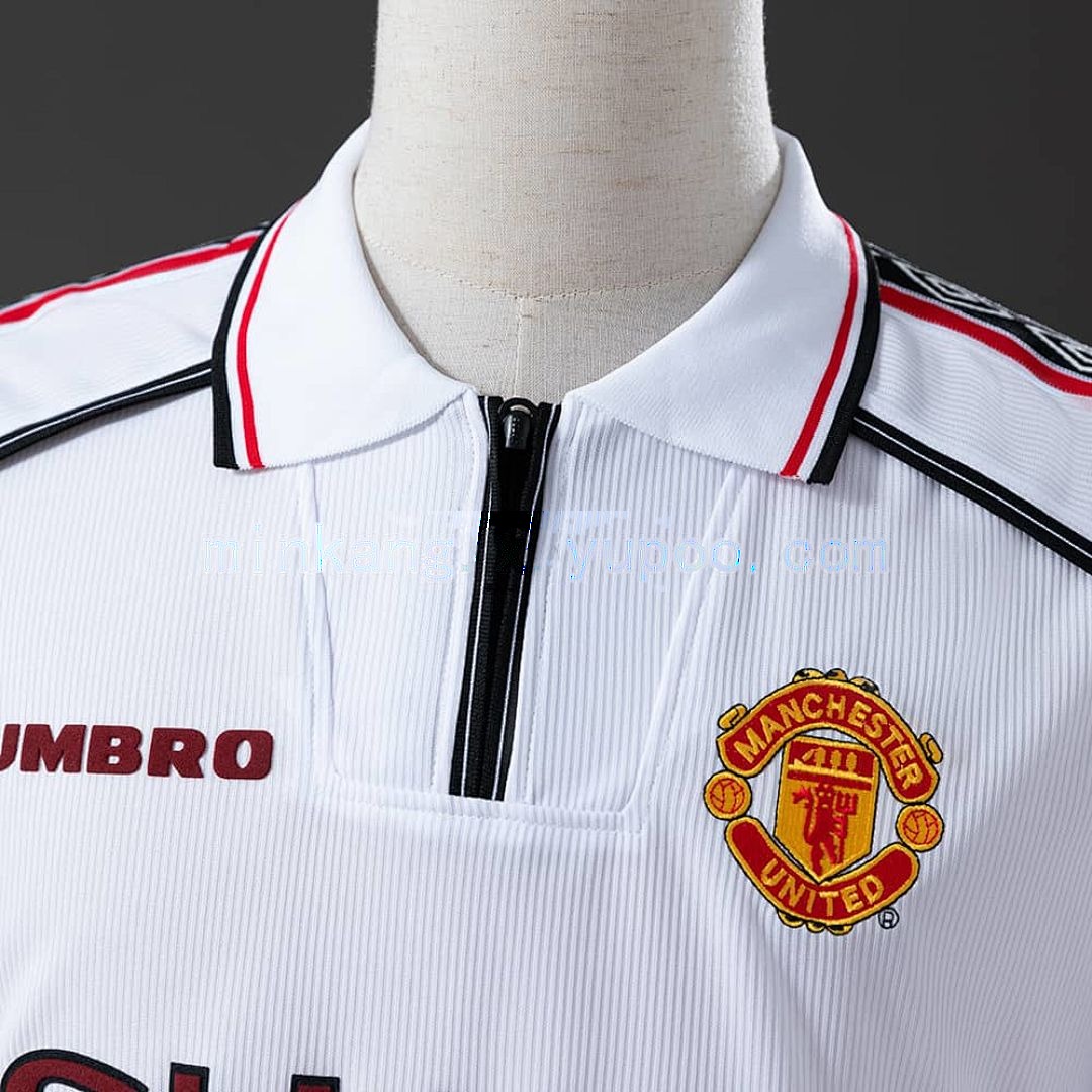 M-U 98_99 White Long Sleeve Retro Jersey S-XXL 6