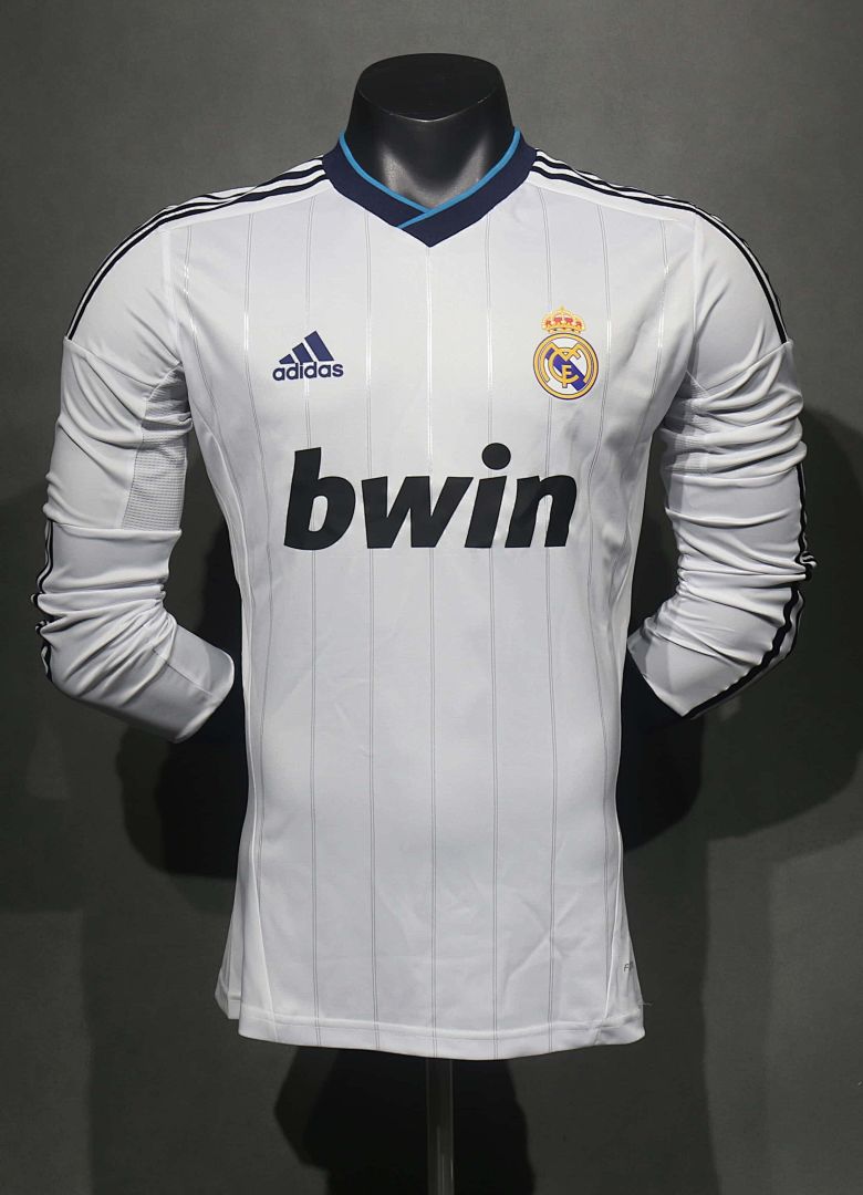 2012-13 Retro Real Madrid Home Kit Player Long Sleeves