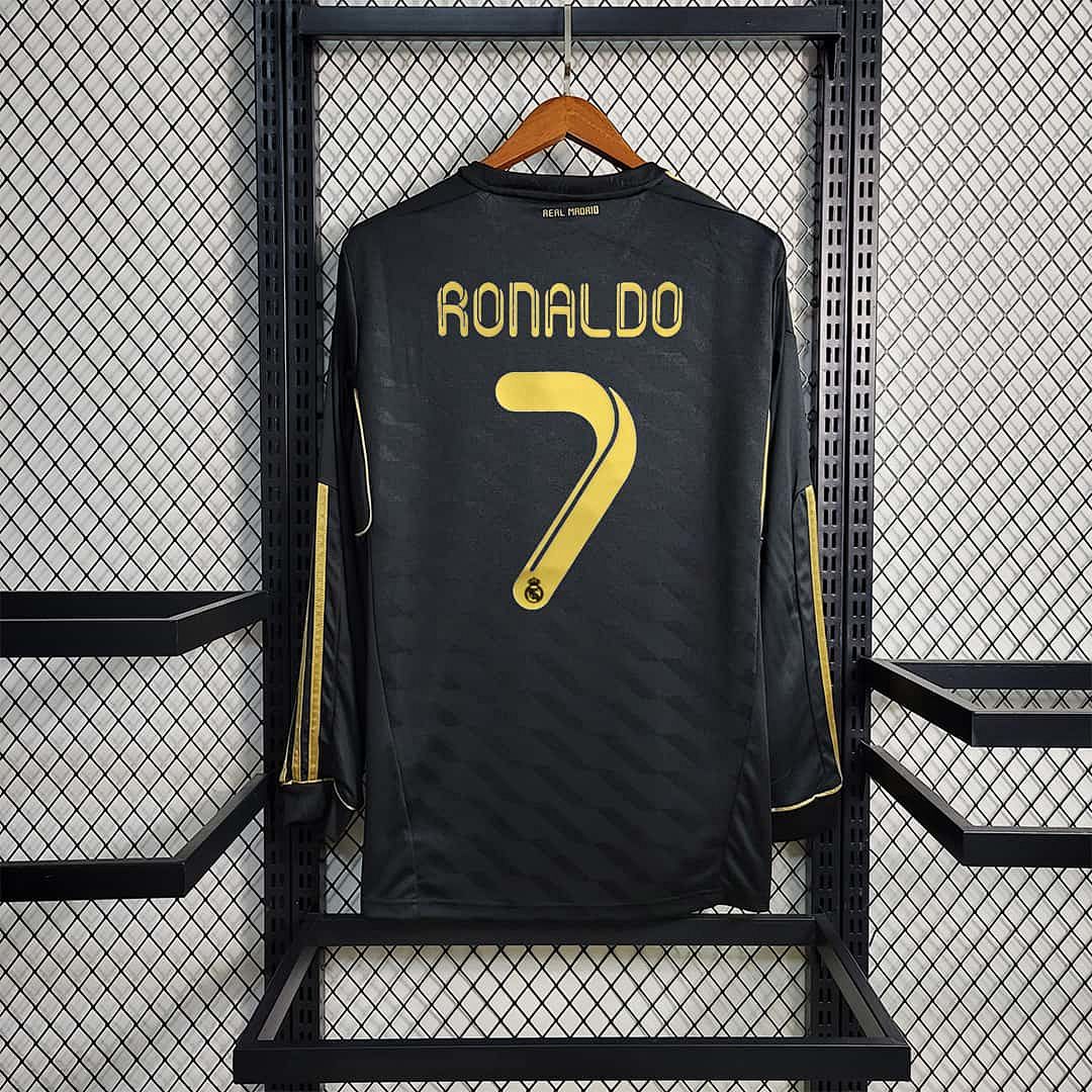 11-12 Real Madrid away black long sleeve 6